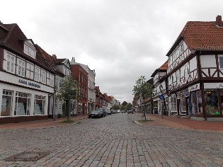 Blick in die K&ouml;nigstra&szlig;e in Rendsburg