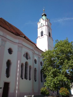 Frauenkirche in G&uuml;nzburg, Donau-Radweg