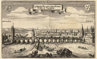 Steinerne Br&uuml;cke in Regensburg, Donau-Radweg