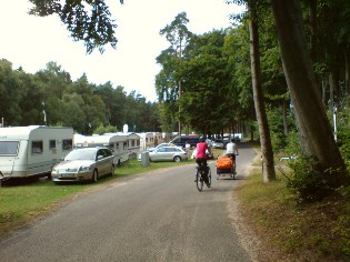 Ostsee-Radweg auf dem Campingplatz von &Uuml;ckeritz